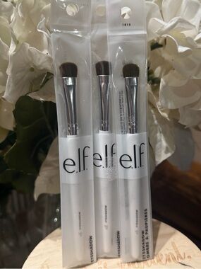 e.l.f. Eyeshadow Brush Set of 3 NEW SEALED